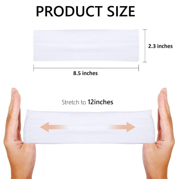 Headbands for Women Non Slip 16 Pack Elastic Sports Hair Bands for Women, Soft C - Picture 3 of 7